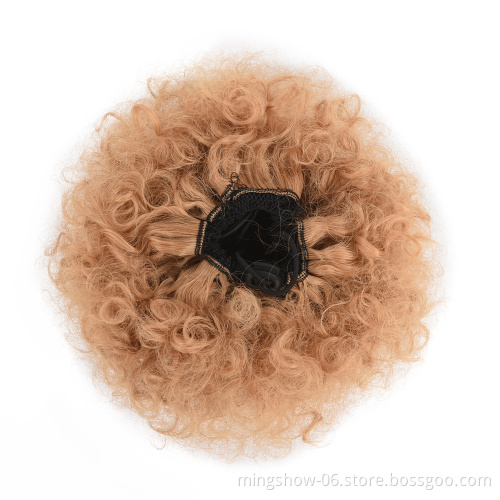 wholesale synthetic hair bun rubber band curly chignon for women hair wigs